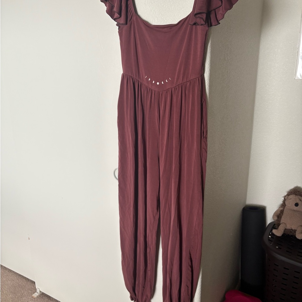 Flutter Sleeve Purusha People Jumpsuit, Small